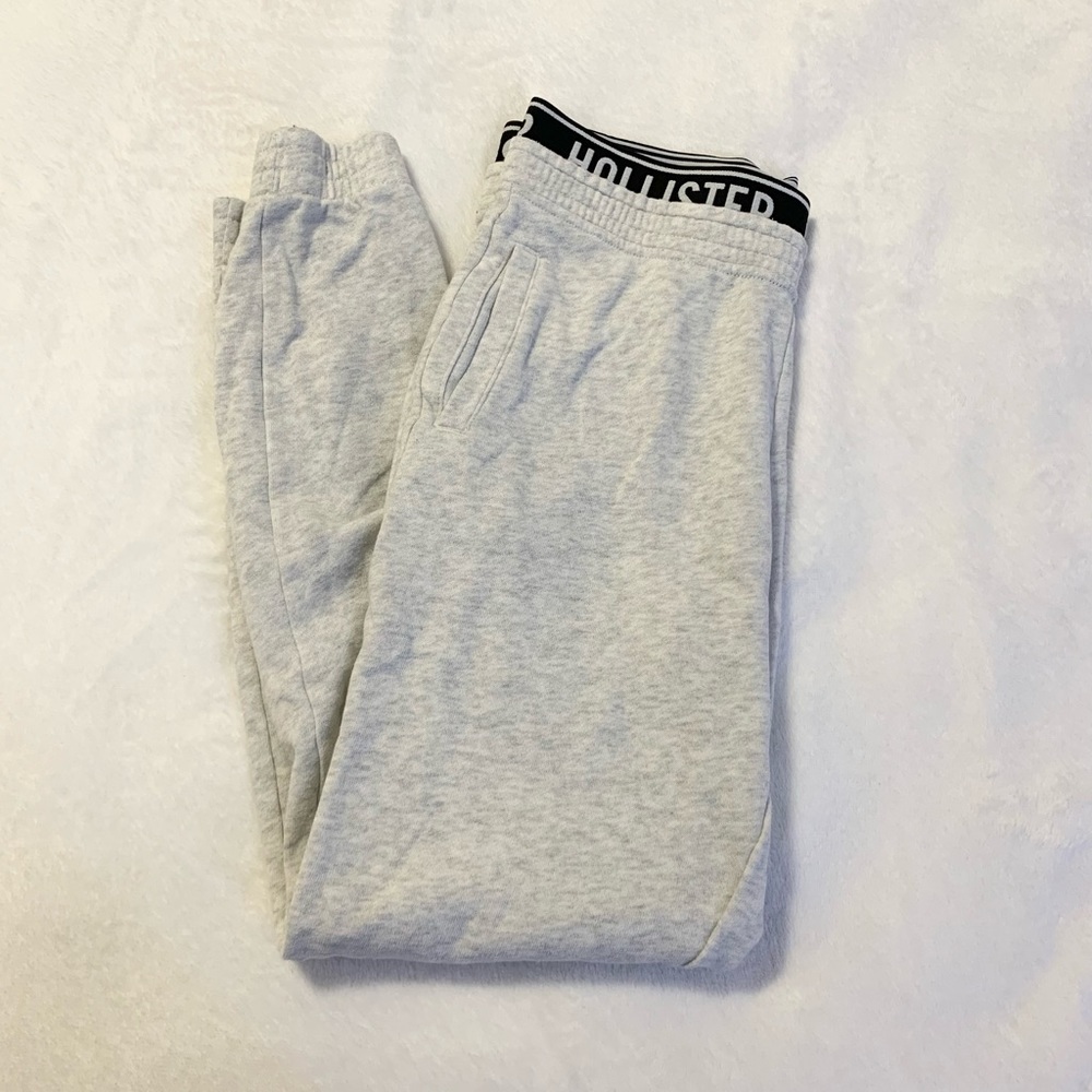 hollister waistband gray sweatpants